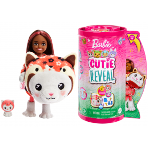 Lalka Barbie Cutie Reveal Chelsea Kotek-Panda Czerwona HRK28 Mattel