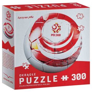 Puzzle okrągłe 300 elementów PZPN piłka Interdruk